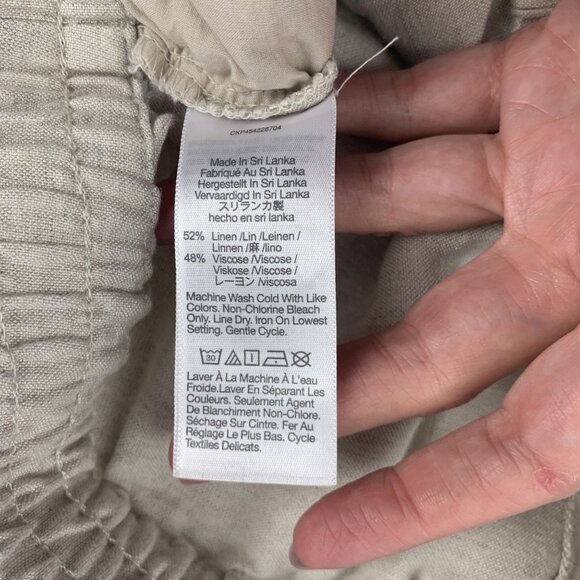 Madewell Flax Linen Blend Relaxed Track Trouser Ankle Pant S - Picture 4 of 7